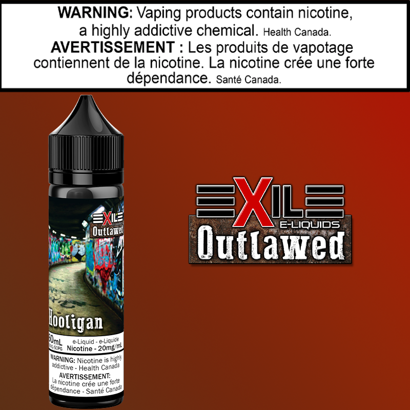 Exile E-Liquids - Hooligan 60ml Salts