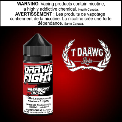 T- Daawg - Daawg Fight - Raspberry On Top 100ml