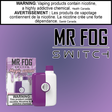 Mr. Fog Switch Magic Cotton Grape Ice disposable vape, 5500 puffs, USB-C rechargeable, adjustable airflow, with more flavors available.