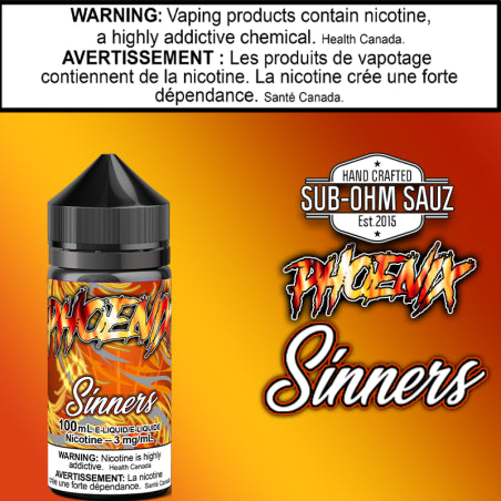 Phoenix - Sinners By Sub Ohm Sauz 100ml