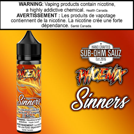 Phoenix - Sinners By Sub Ohm Sauz 60ml