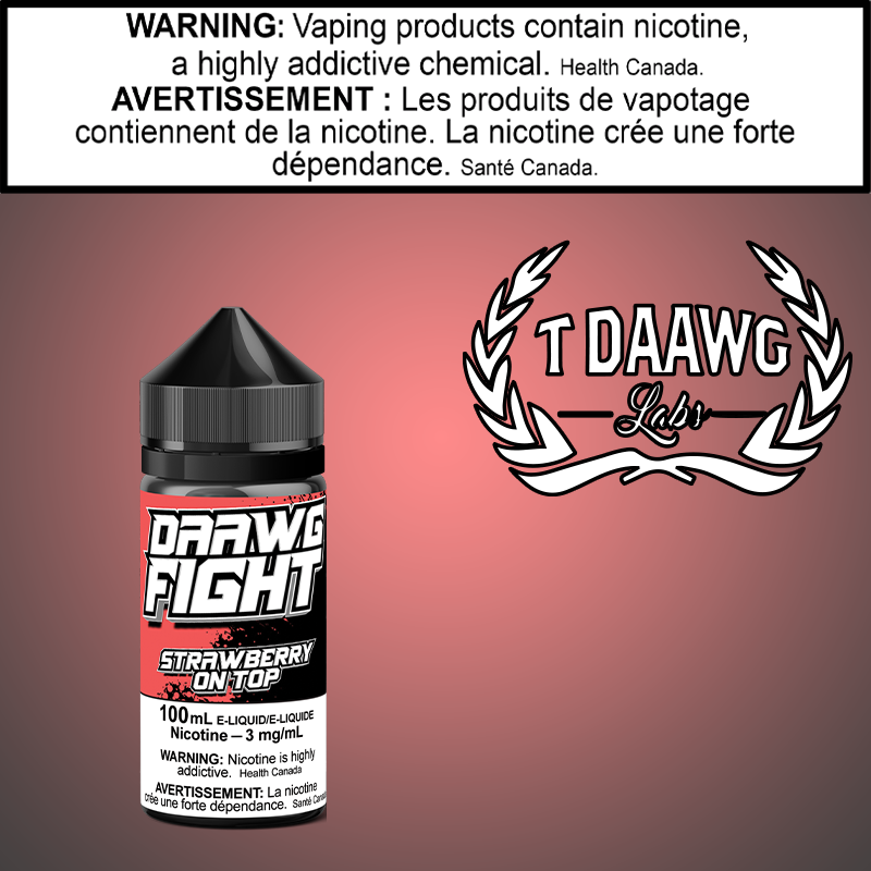 T- Daawg - Daawg Fight - Strawberry On Top 100ml