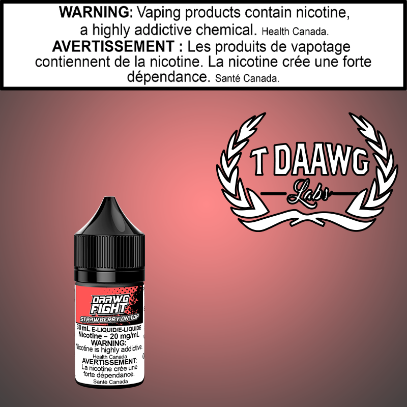 T- Daawg - Daawg Fight - Strawberry On Top 30ml Salt